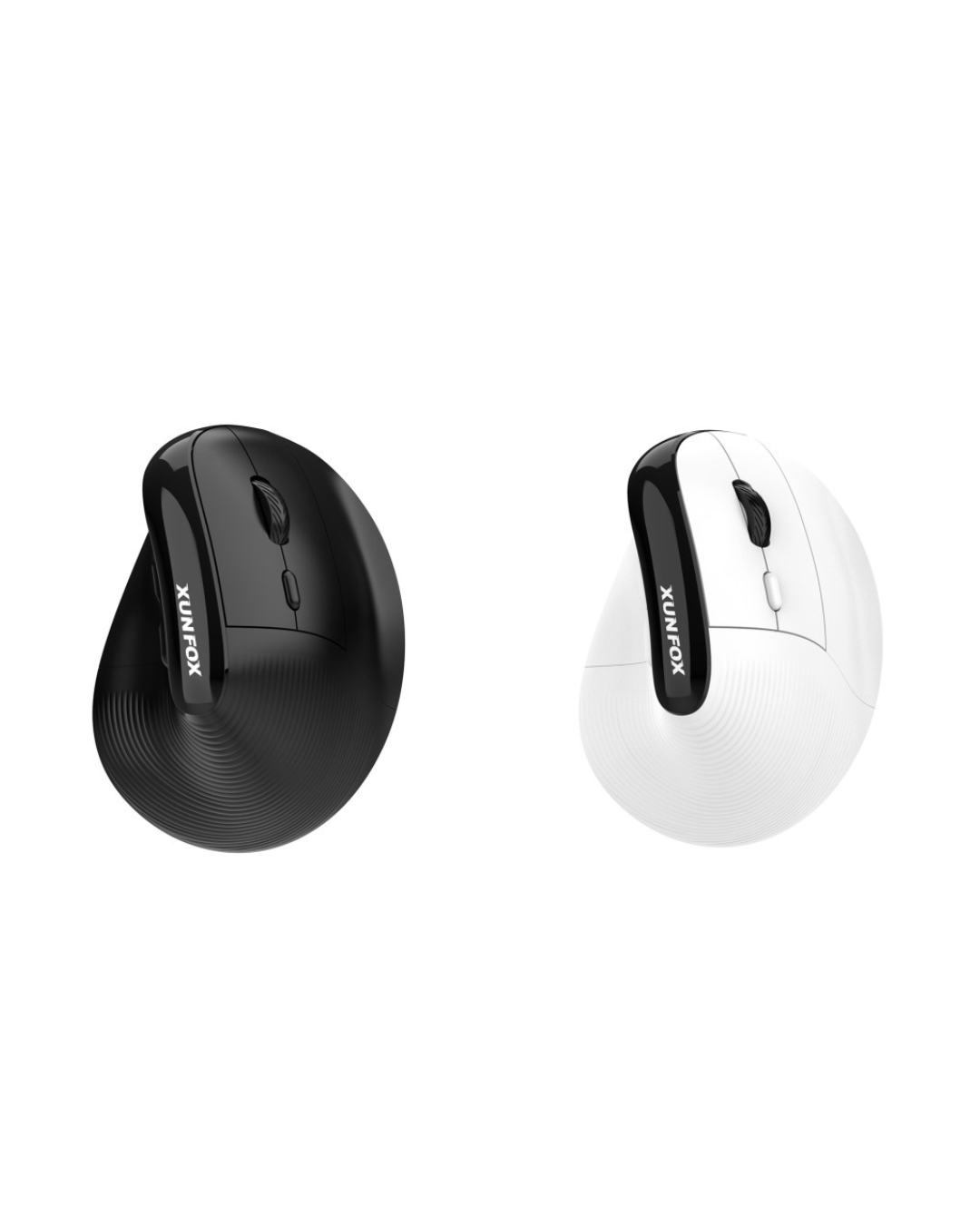 Maus ergonomik XunFOX,i rikarikueshëm vertikal me valë Bluetooth optik 2,4 GHz, DPI me 5 shpejtësi (Black)