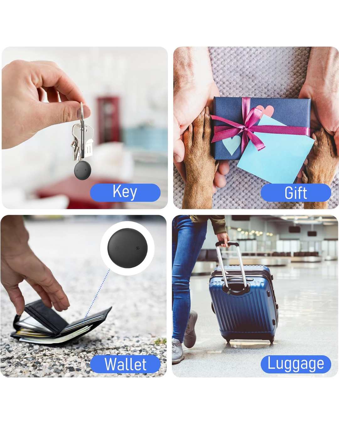 Smart Tag Gjurmues Bluetooth, papërshkueshëm nga uji. Funksionon me Find My