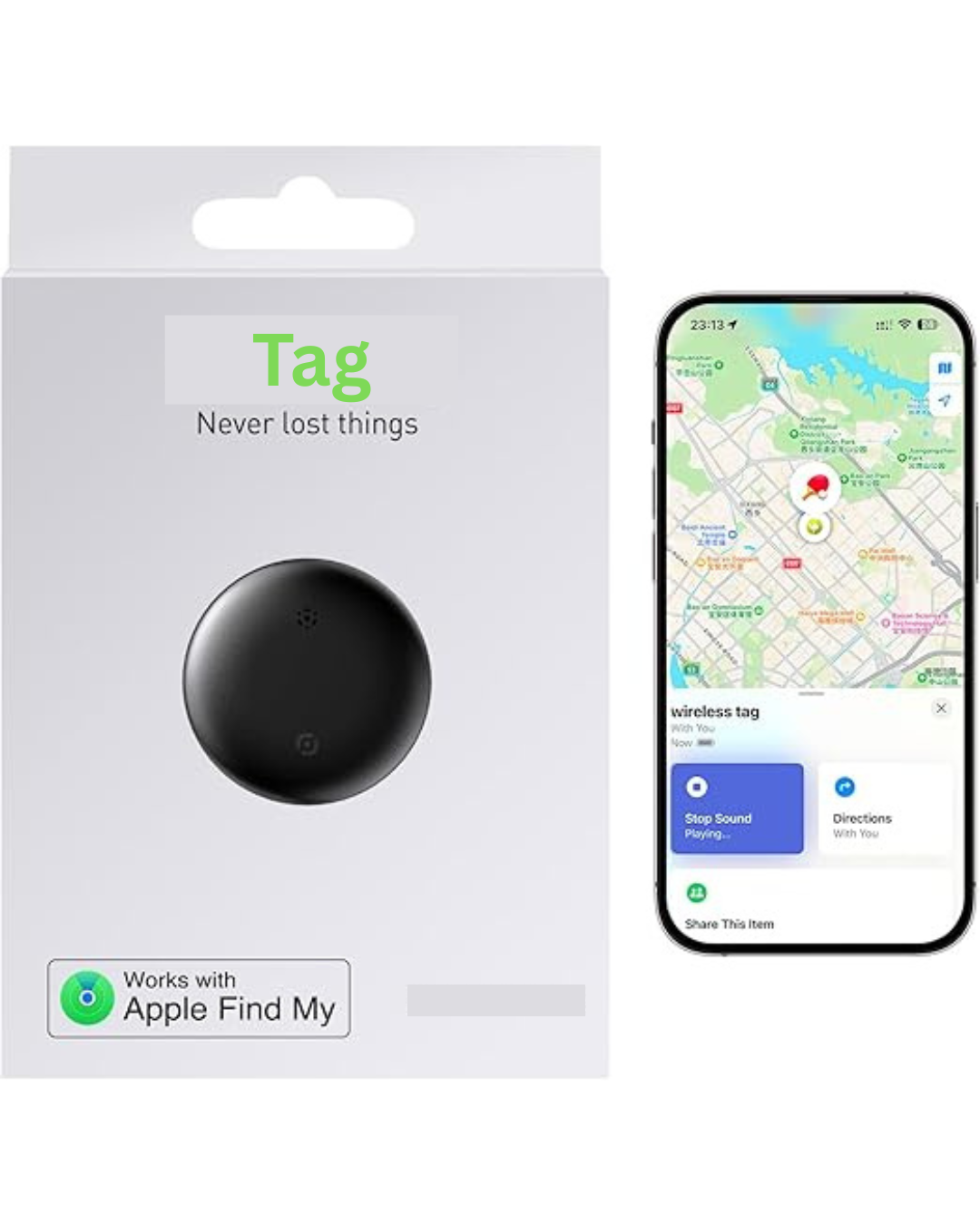 Smart Tag Gjurmues Bluetooth, papërshkueshëm nga uji. Funksionon me Find My