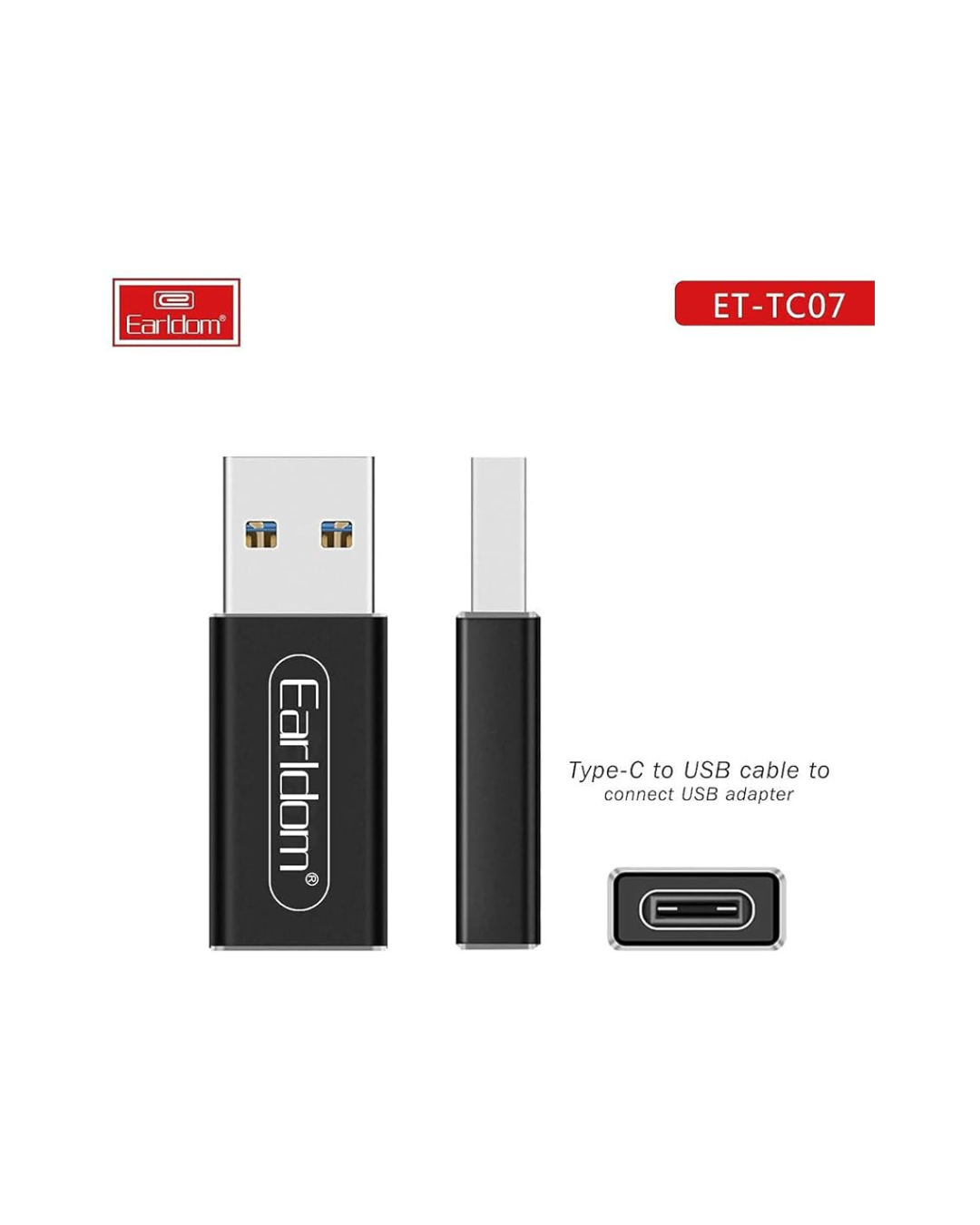 Earldom Type-c në USB - E zezë, ET-TC07