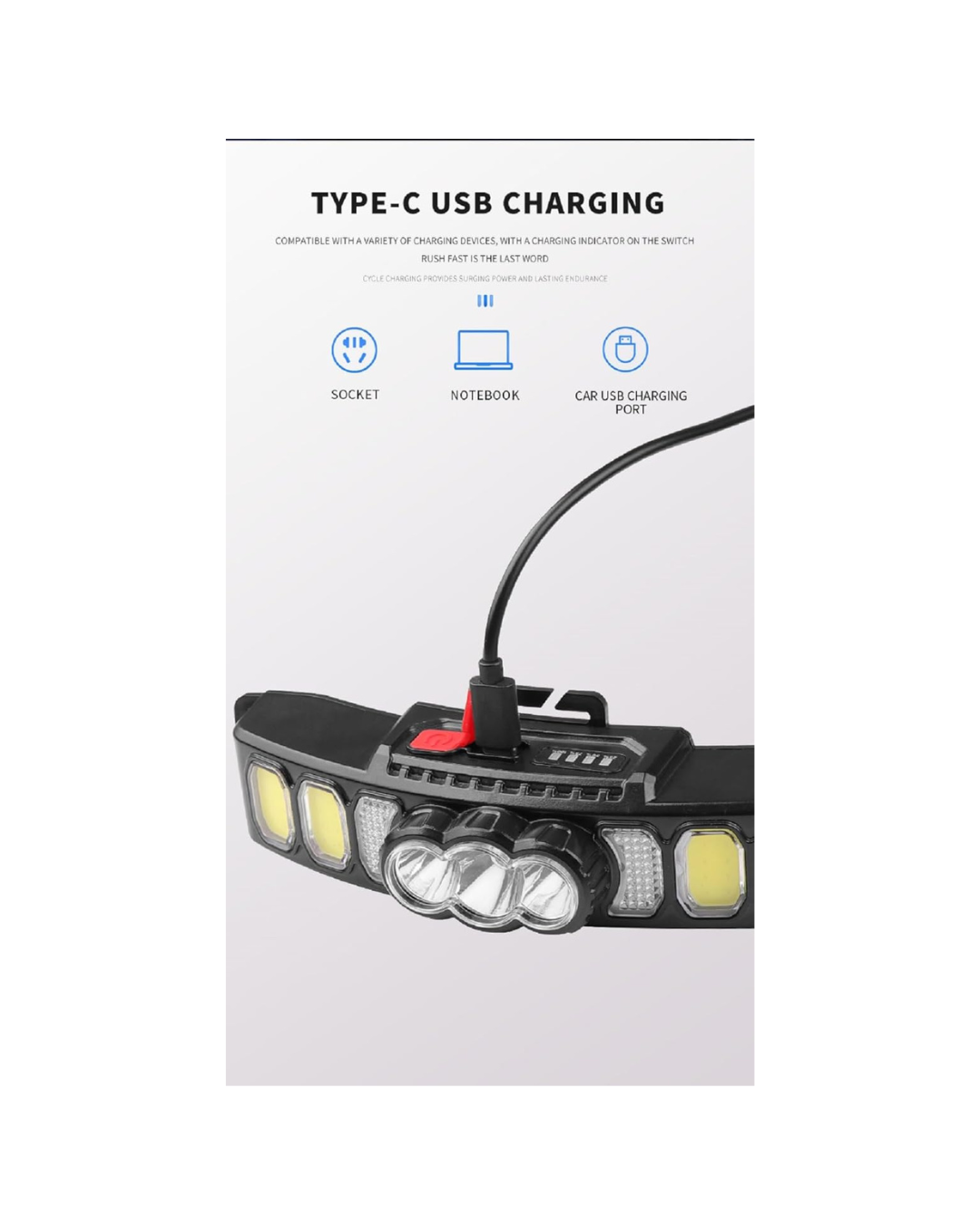 Dritë koke HX-811 me shumë burime drite Fenerët USB