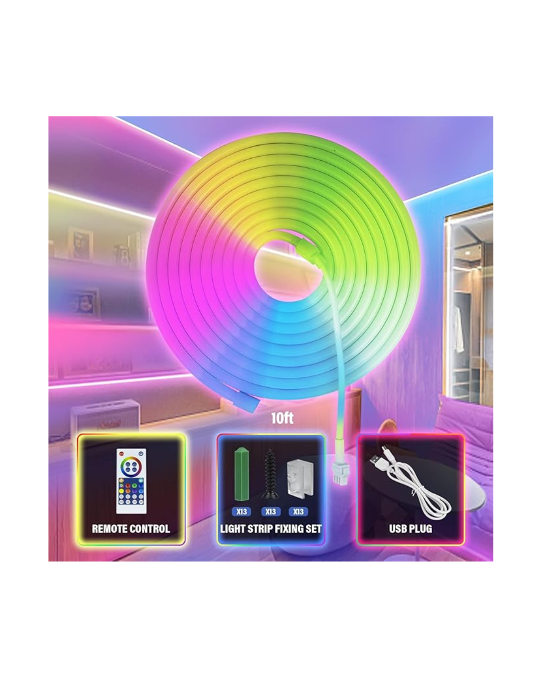 Drita neoni me litar, RGB-IC drita LED neoni
