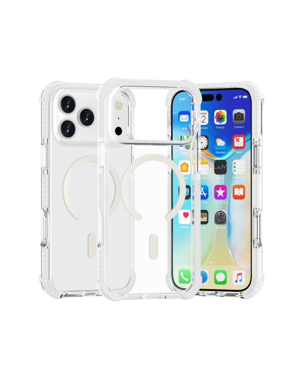 Case transparente për 17 PRO MAX me MagSafe