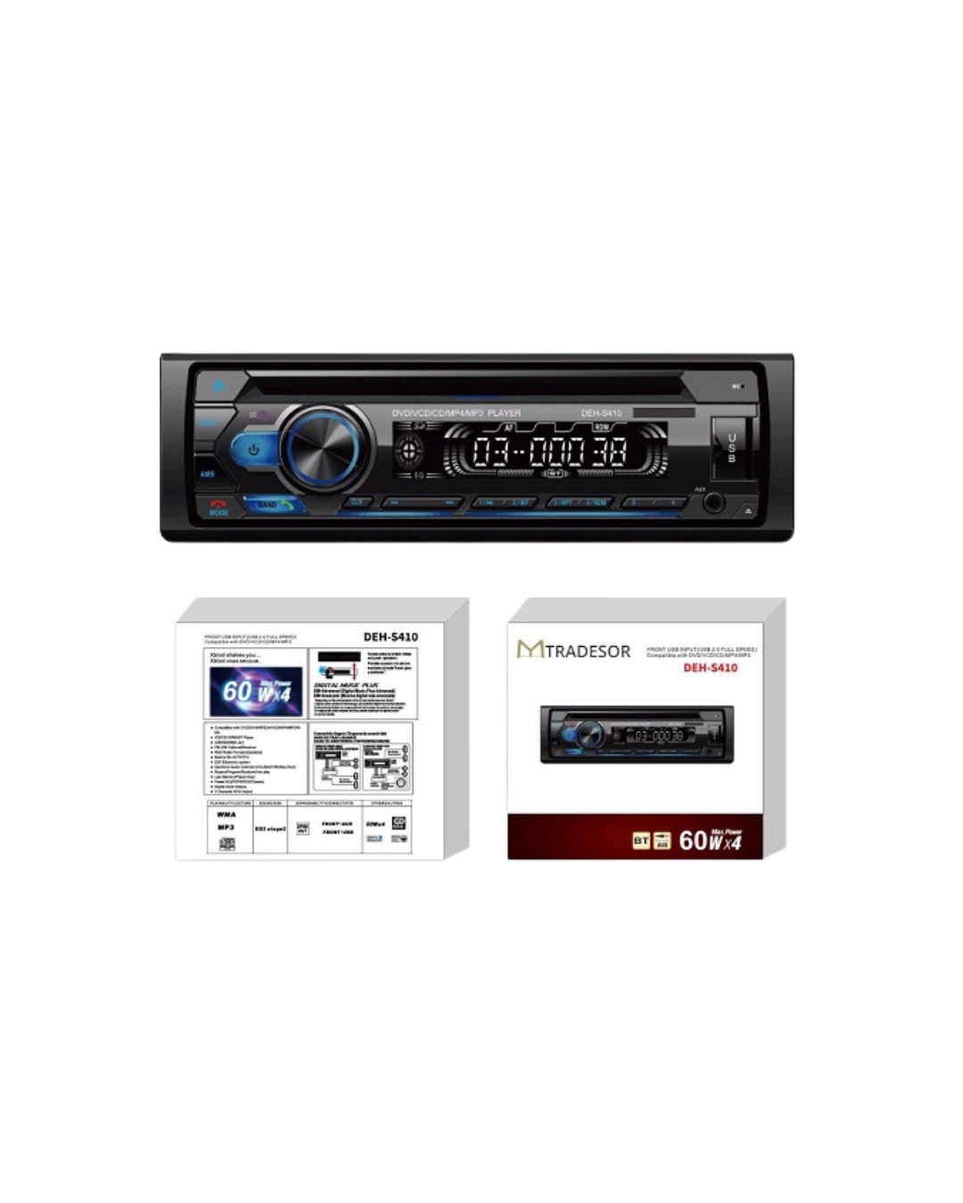 Sistem audio për makinë me Bluetooth dhe DVD