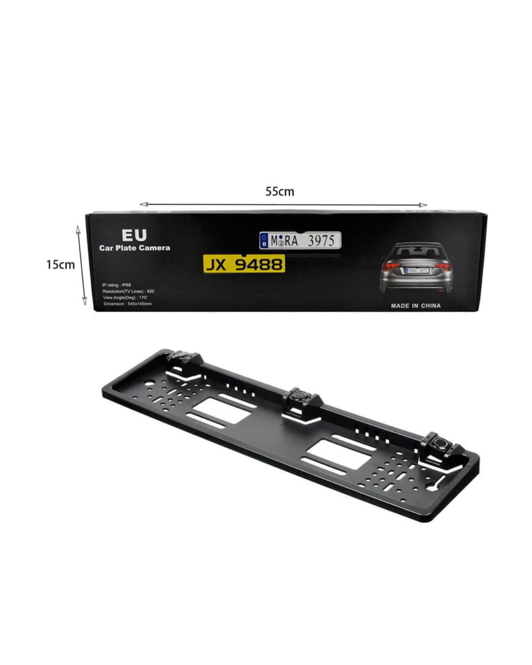 Kornizë Targe me kamerë parkim, Automatike HD, Kënd 170 Gradë