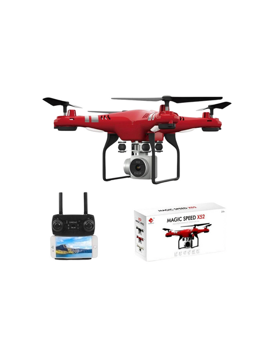 Drone Quadcopter X52HD me kënd të gjerë, WiFi e Rikarikueshme 1080P 5MP HD