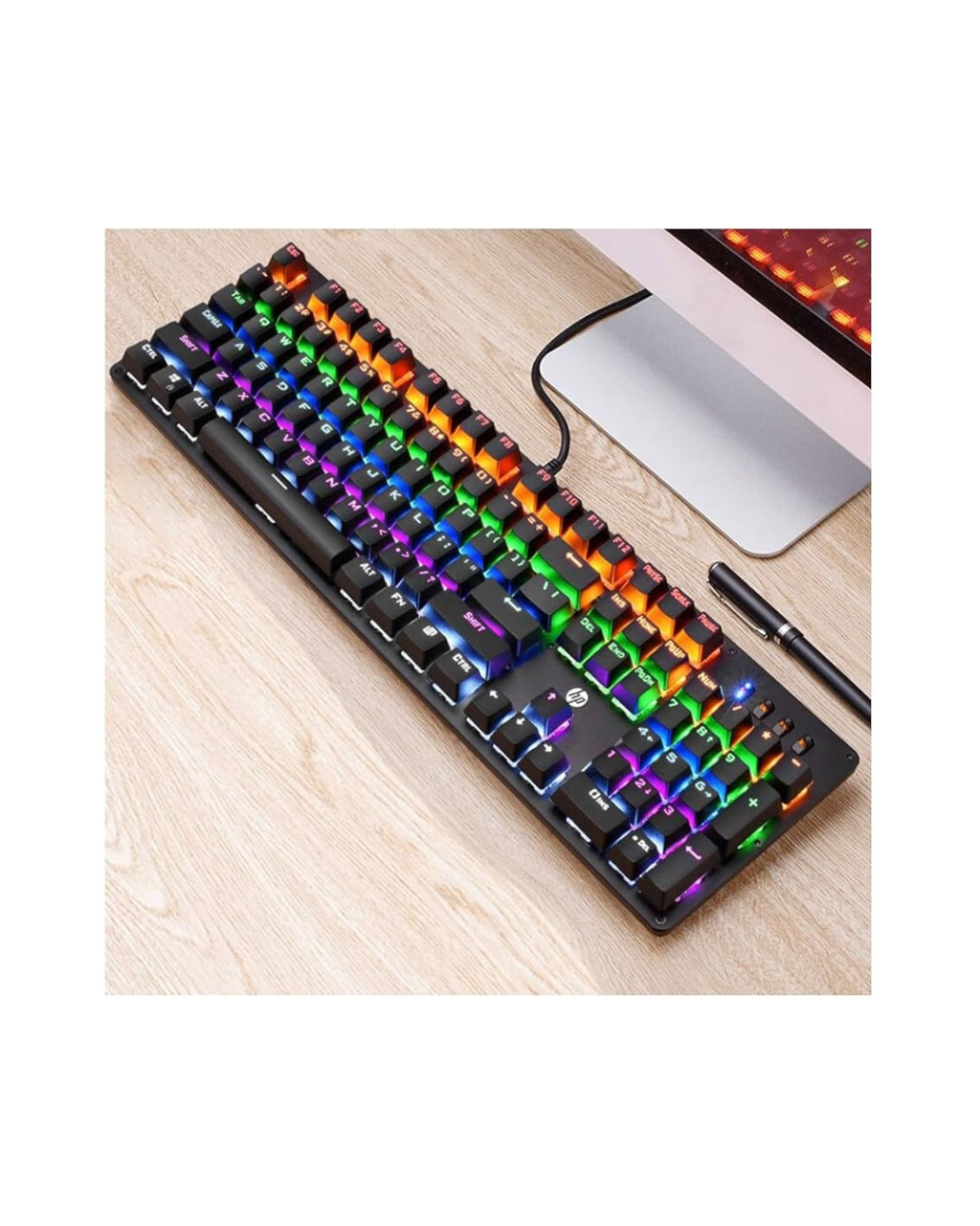 Tastierë mekanike për lojëra HP GK100F me dritë RGB