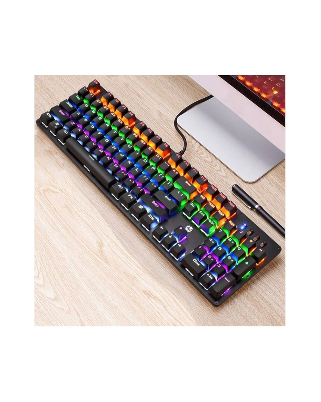 Tastierë mekanike për lojëra HP GK100F me dritë RGB