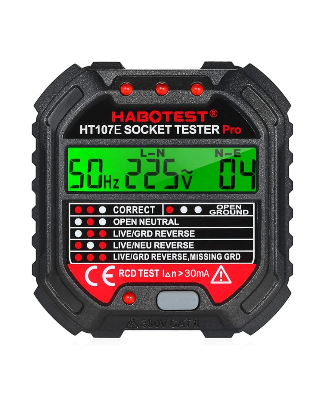 Testues Prize HABOTEST GFCI me Ekran Tensioni 90-250V Detektor Automatik i Tensionit