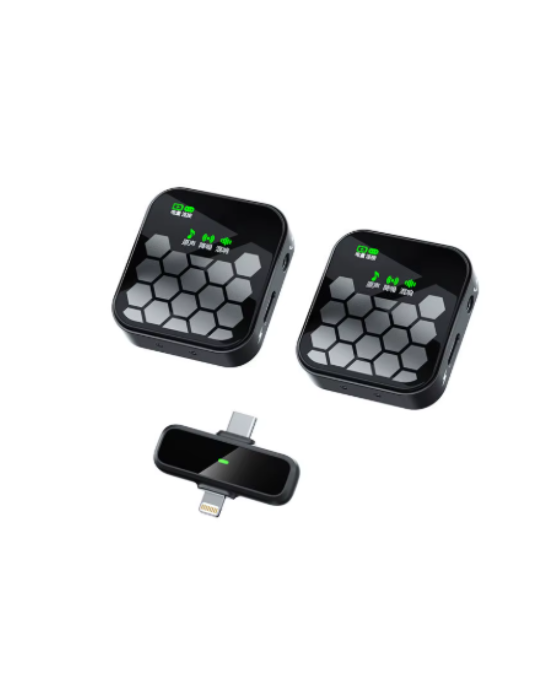 Mikrofon wireless për celular J33, (Type-C dhe iPhone), set 2 copë