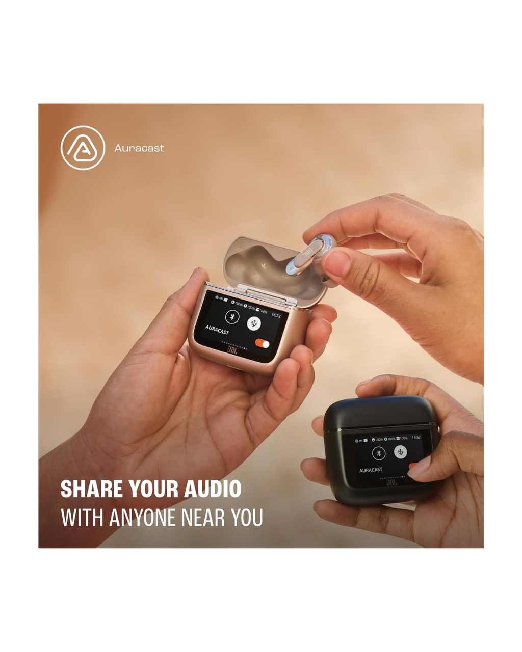 Kufje JBL Tour Pro 3, Bluetooth me kuti karikimi inteligjent, jetëgjatësi baterie 44 orë, True Adaptive 2.0 dhe tingull JBL Spatial 360