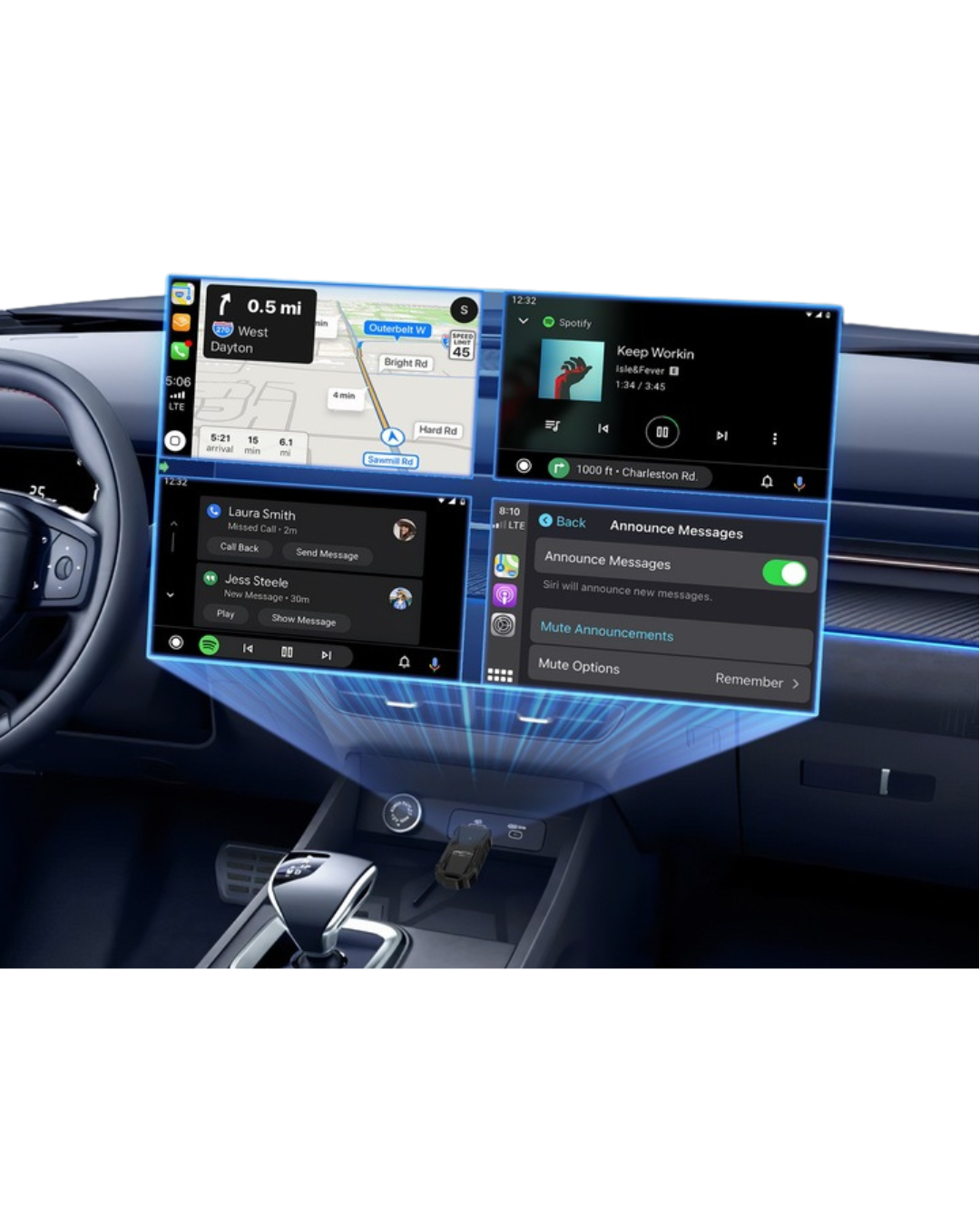 Adapter për CarPlay - Adaptues për makinën WiFi dhe Bluetooth për Apple CarPlay