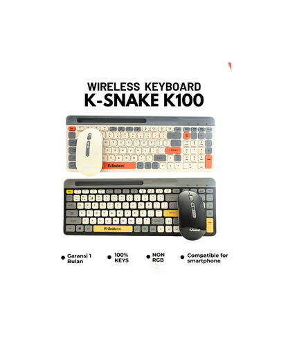 Tastierë wireless KSNAKE K100 me Bluetooth dhe lidhje USB 2.4G