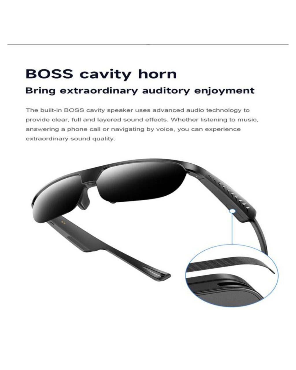 Syzet inteligjente L01, mbështesin përkthimin inteligjent me AI / thirrjet Bluetooth / uljen inteligjente të zhurmës