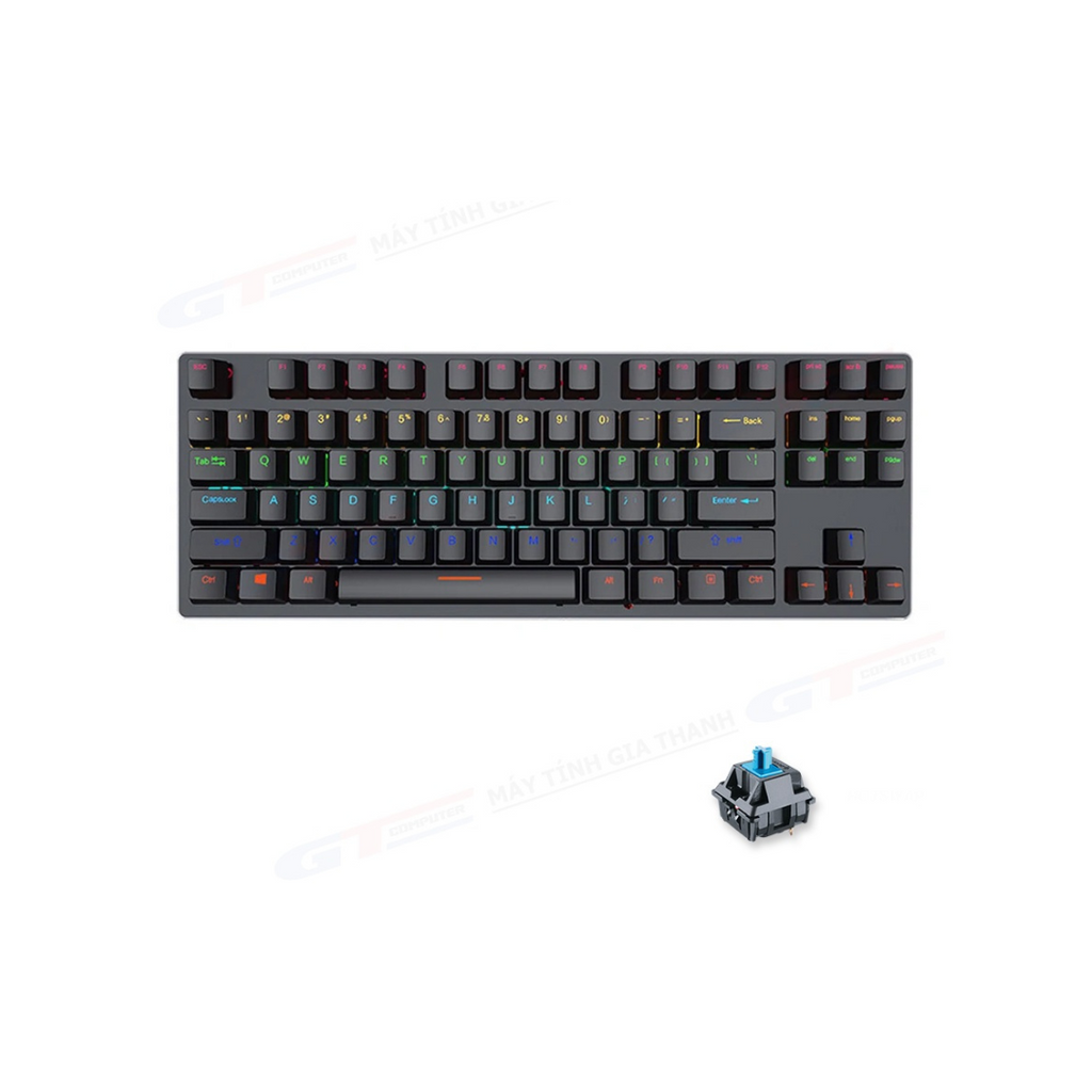 Leaven K550 Tastierë mekanike me blu switshes 87 taste