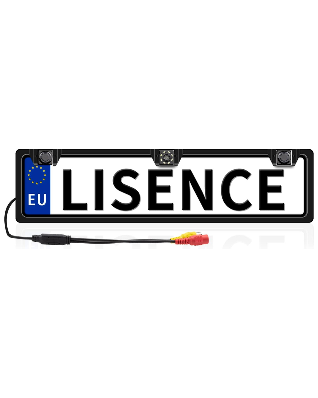 Mbajtëse targe me kamerë për kthim prapa me 2 sensorë parkimi