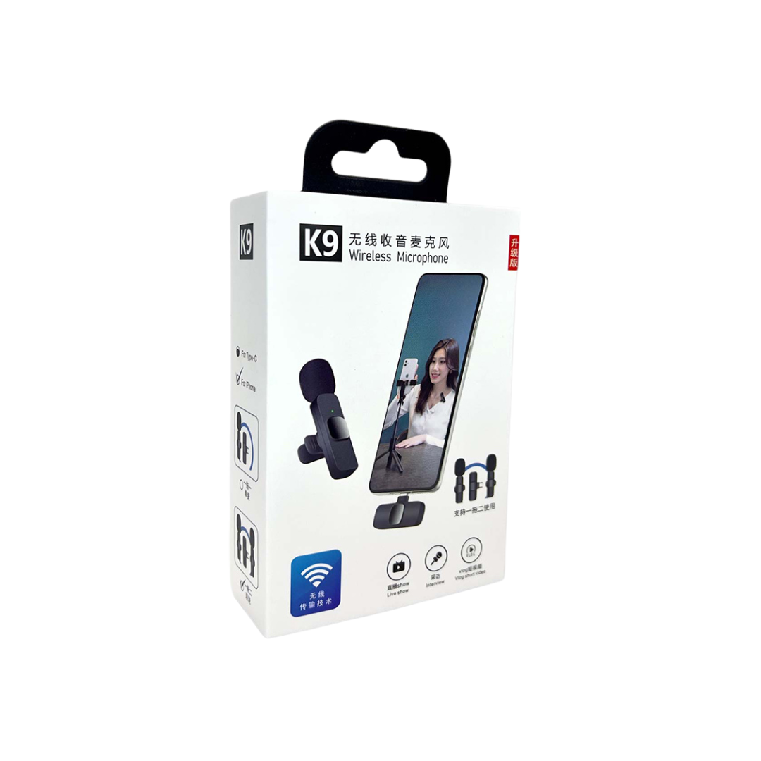 Mikrofoni me wireless Lavalier K9