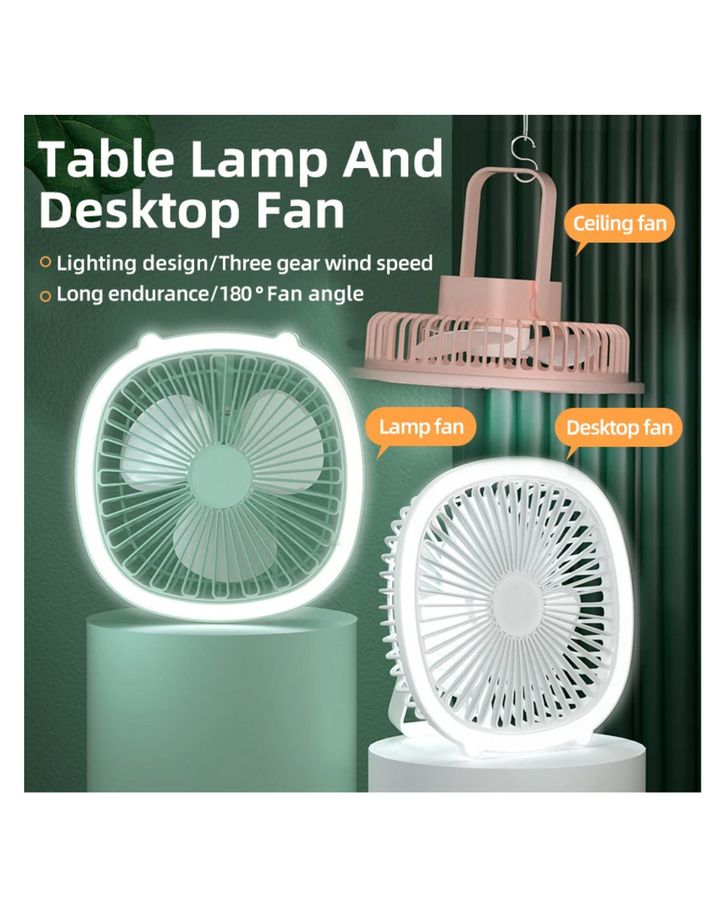 Ventilatorë me drita për tavolinë