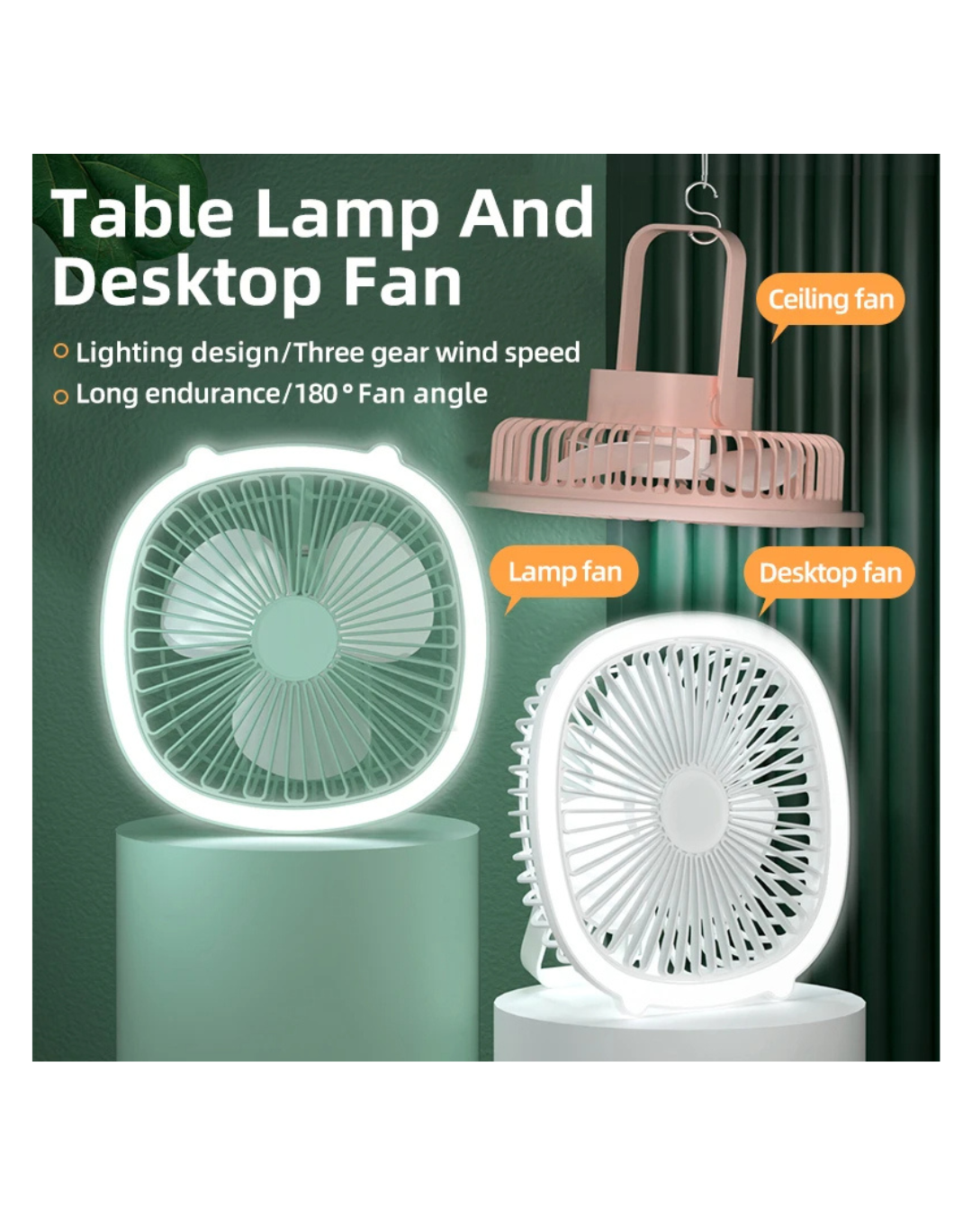 Ventilatorë me drita për tavolinë