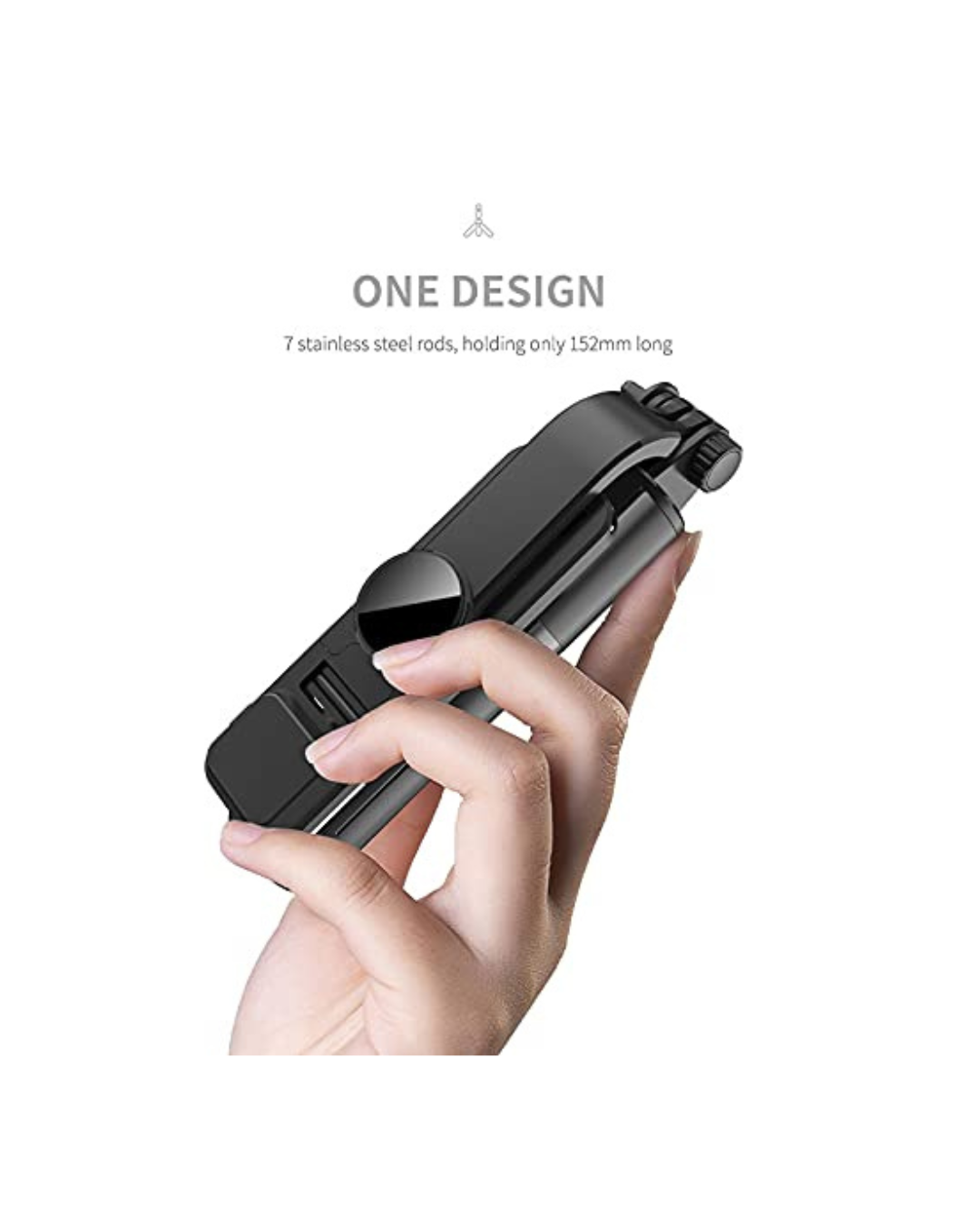 Selfie Stick i Integruar me Bluetooth Q07 me Dritë dhe Telekomandë