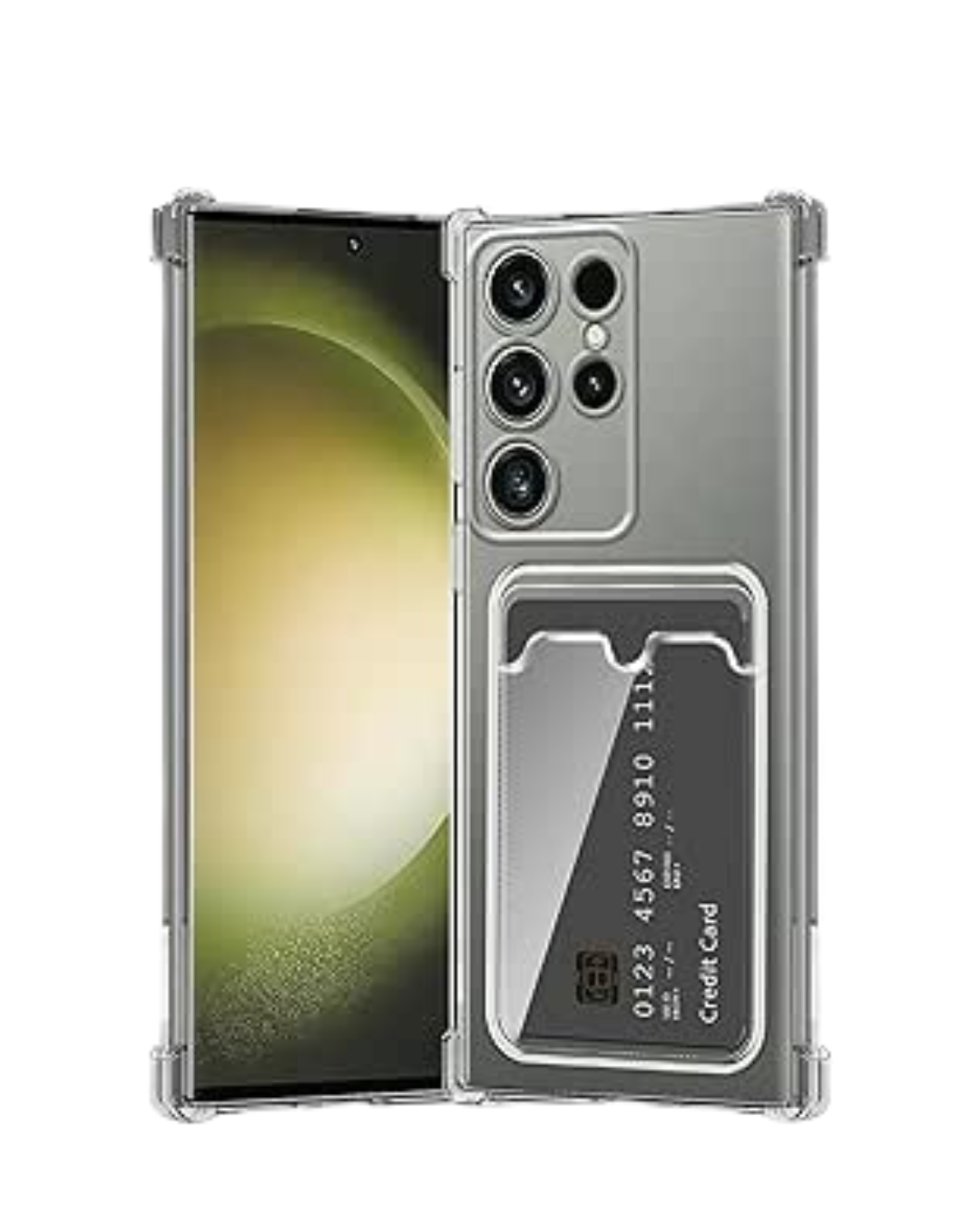 Mbrojtëse transparente e përputhshme me Galaxy S24ULTRA , me Mbajtëse kartash