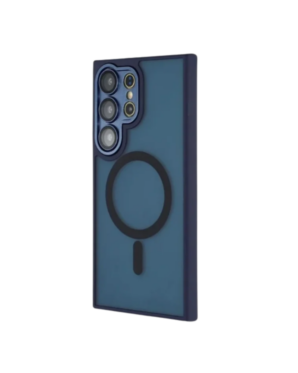 Mbrojtëse semi-transparente për S25 Ultra, e pajtueshme me karikimin me MagSafe - blue