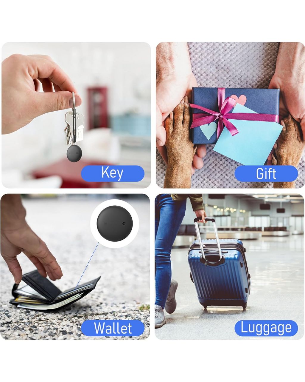 Smart Tag Gjurmues Bluetooth, papërshkueshëm nga uji. Funksionon me Find My