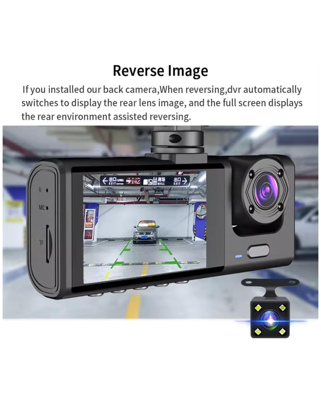 Kamera Regjistruese Trafiku për Automjetin: Super HD 1080P me Sensor G, Monitor Parkimi 24H