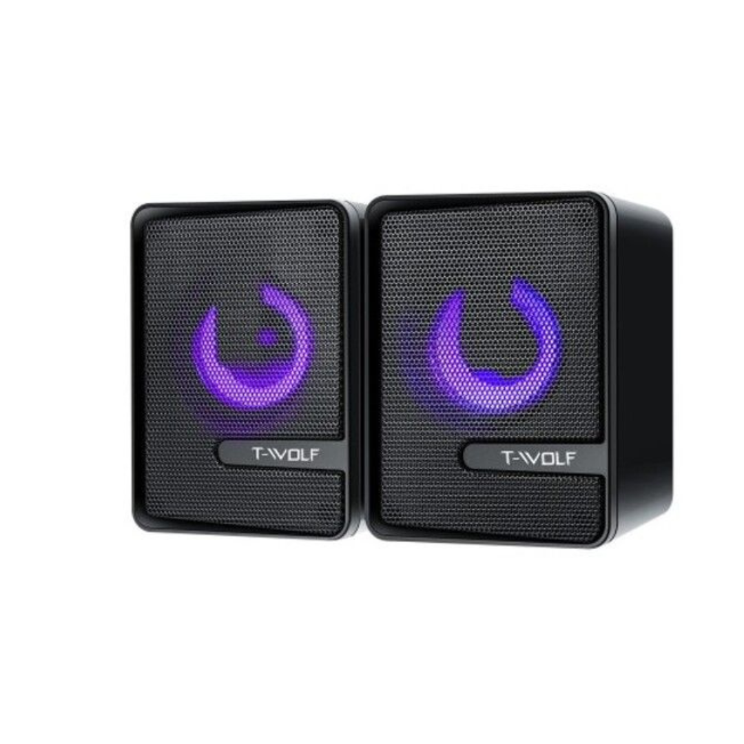 T-WOLF S3 Altoparlant për kompjuter LED shumëngjyrësh