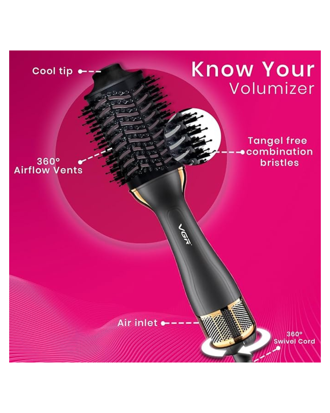 Tharëse Profesionale me Ajër të Nxehtë VGR V-492 me Motor DC, 3 Cilësime Temperature