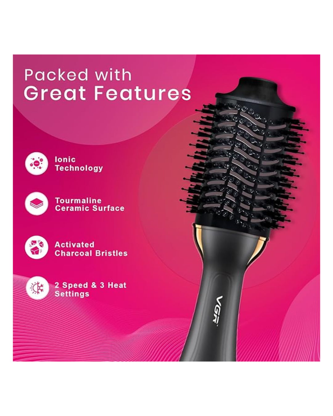 Tharëse Profesionale me Ajër të Nxehtë VGR V-492 me Motor DC, 3 Cilësime Temperature