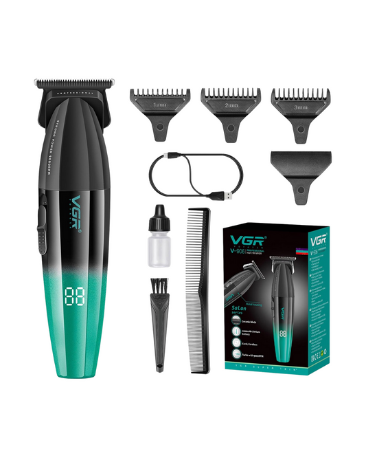 Makinë prerëse profesionale flokësh VGR 906 Fresh Fade, për berberë dhe e rikarikueshme me USB