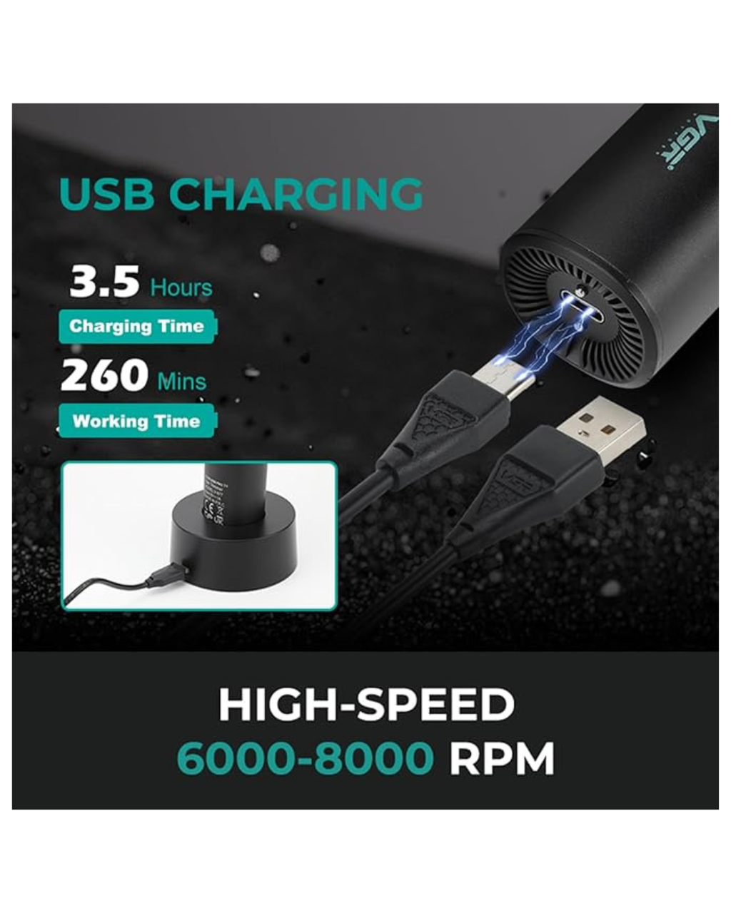 Makinë Prerëse flokësh profesionale VGR V-977 për burra, T-Blade 8000rpm