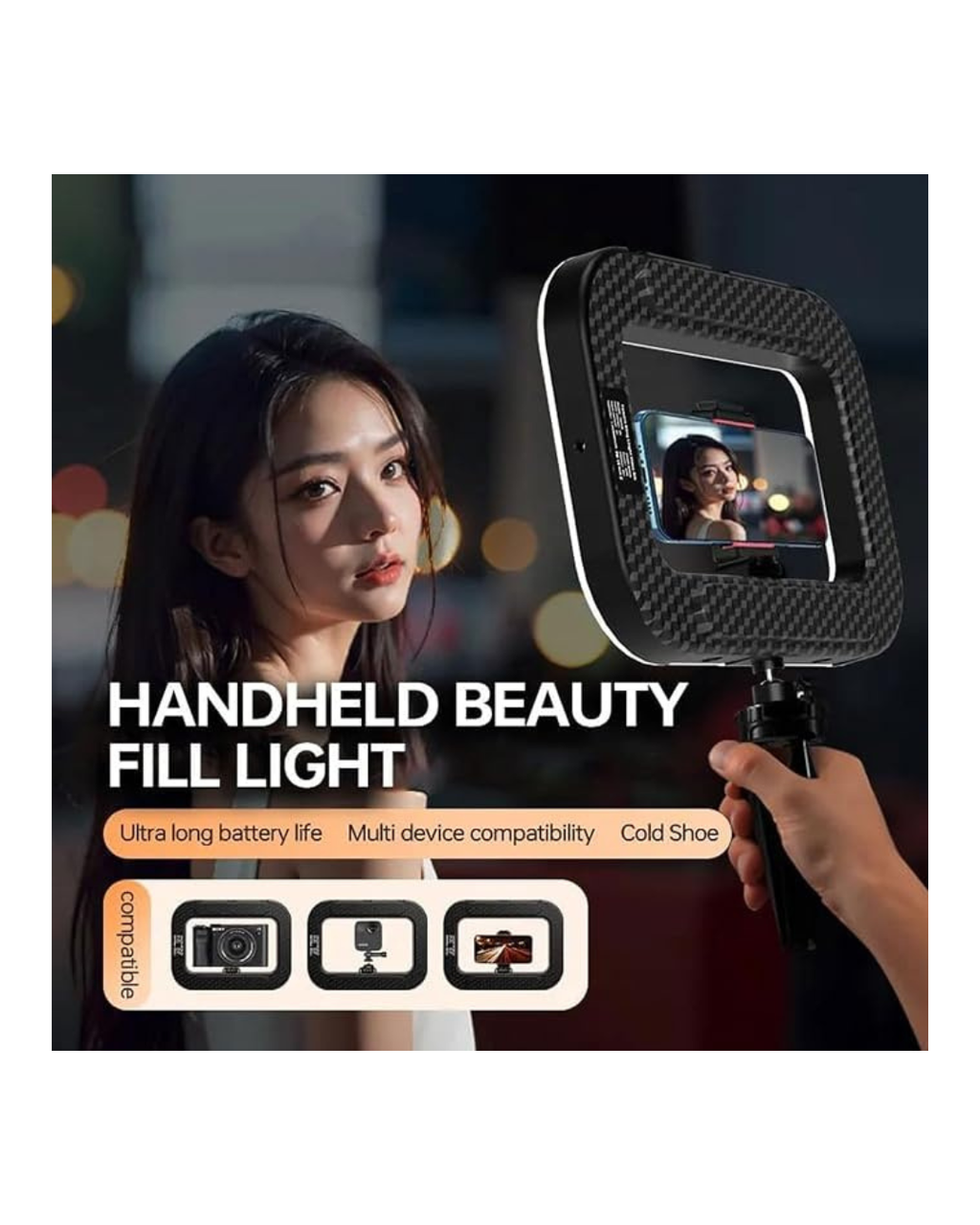 Drite unazore RGB të rikarikueshme YM200 LED 20W