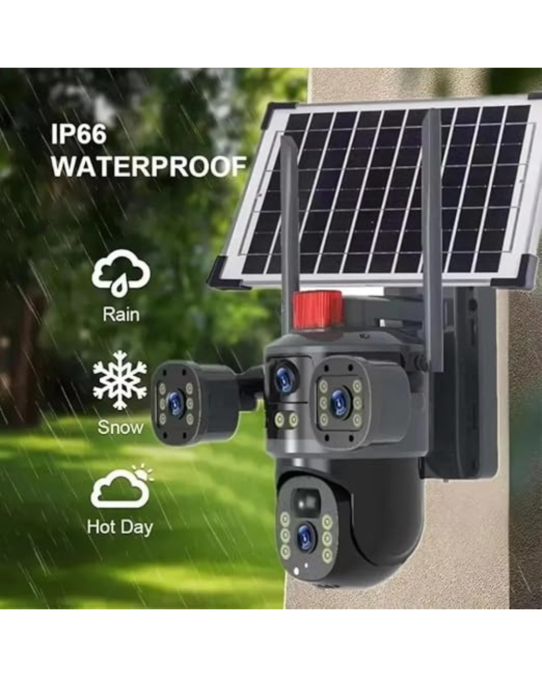 Kamera sigurie diellore 4g me Ai për ambiente të jashtme, me rezolucion 4G me vizion natën