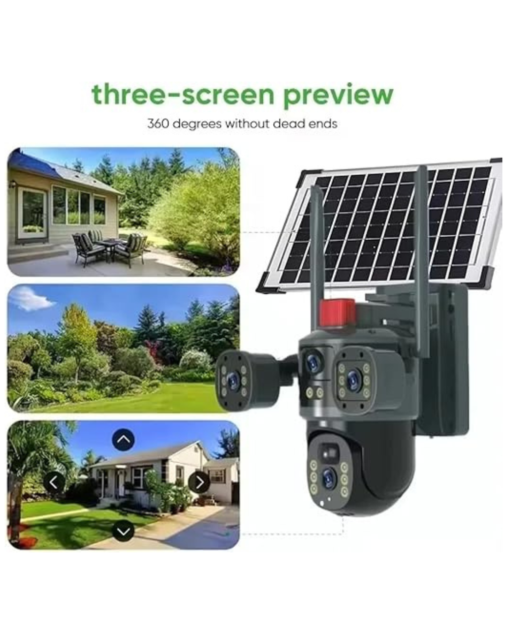 Kamera sigurie diellore 4g me Ai për ambiente të jashtme, me rezolucion 4G me vizion natën