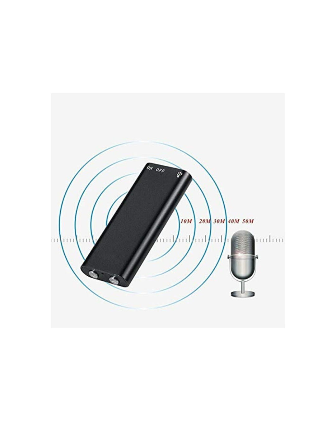 TECHNOVIEW Mini Regjistrues Zëri i Vogël Ruajtjeje Super i Gjatë deri në 8 Orë