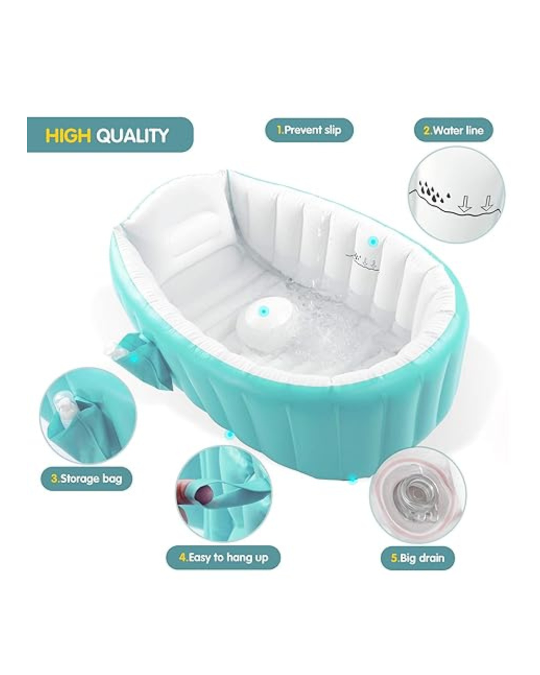 Vaskë fryrëse për fëmijë të vegjël me pompë ajri