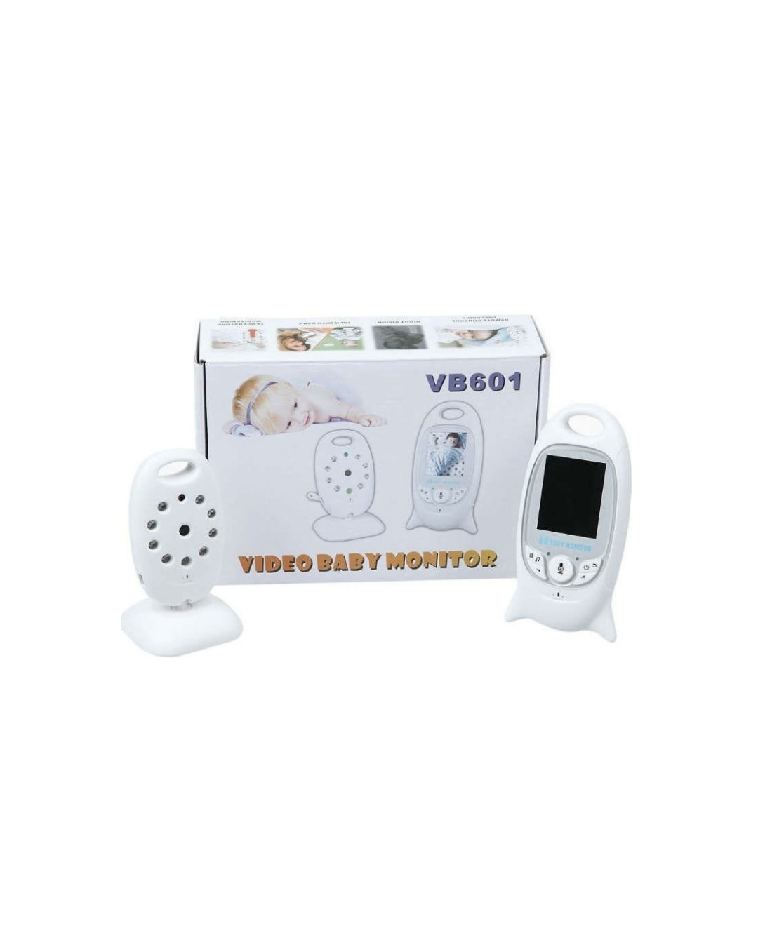 Monitor Video për Bebe MHWL Vb601, Dado me 2 Kahje Bisede, Shikim Nate, Temperaturë