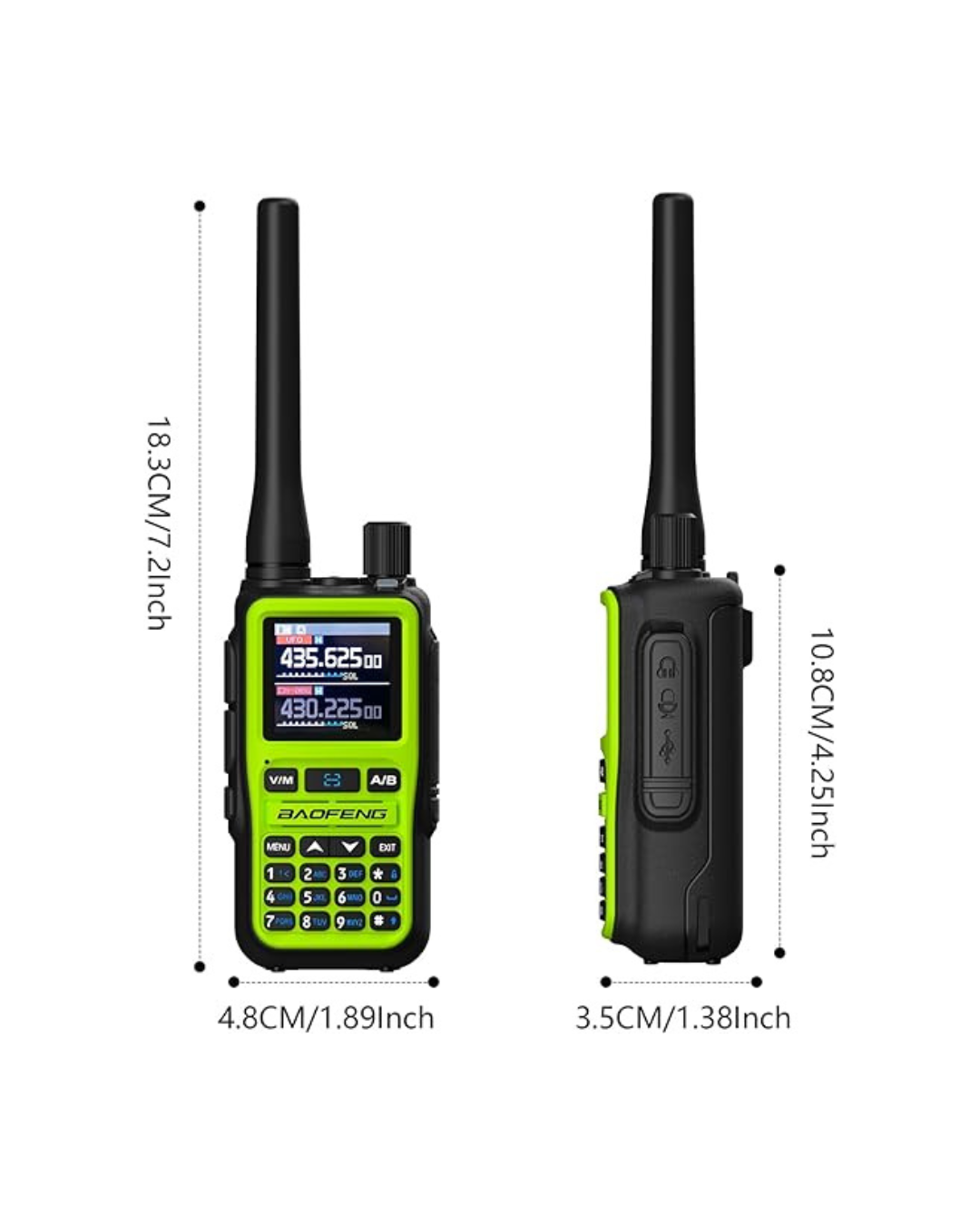 Radiolidhje BAOFENG 5R Mini me Dy Kalime, Bluetooth, Frekuencë Kopjimi 999 Kanale Tipi-C