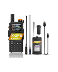 Radiolidhje BAOFENG K5Plus me Bandë Ajrore 10W me Frekuencë Kopjimi me GPS dhe Antenë 771