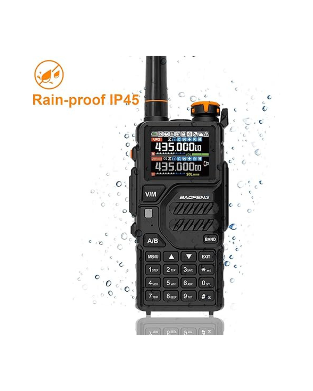 Radiolidhje BAOFENG K5Plus me Bandë Ajrore 10W me Frekuencë Kopjimi me GPS dhe Antenë 771