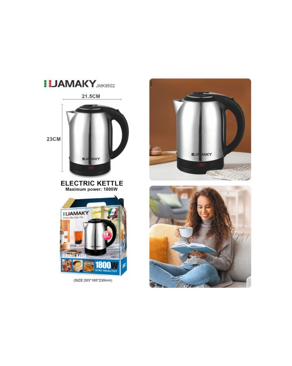 Kavanoz Elektrik 1.8-Ltr