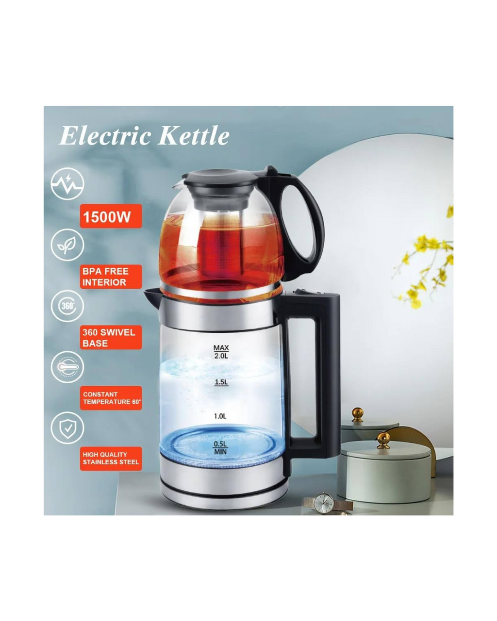 Kavanoz Çaji elektrik 2L