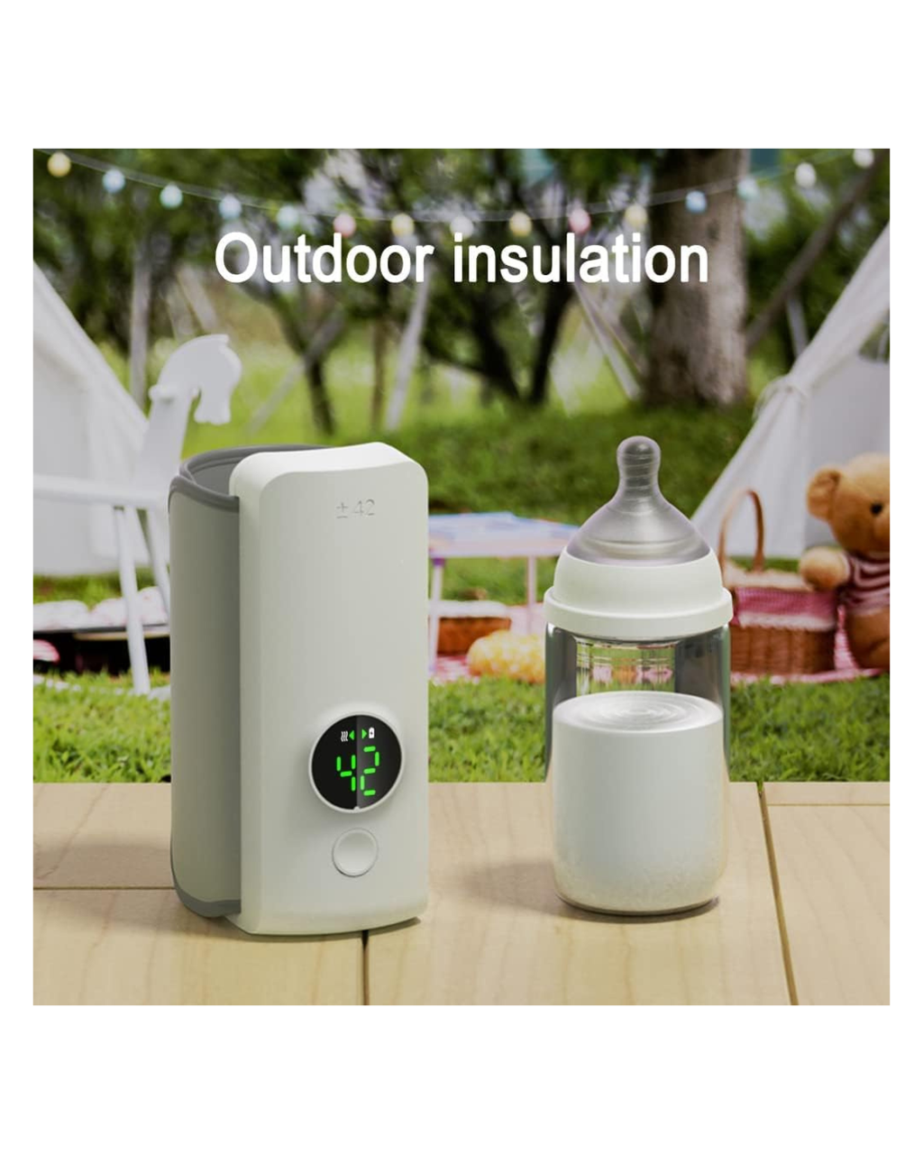 Ngrohës shishesh për foshnje me ekran LCD e përshtatshme në makinë apo udhëtim