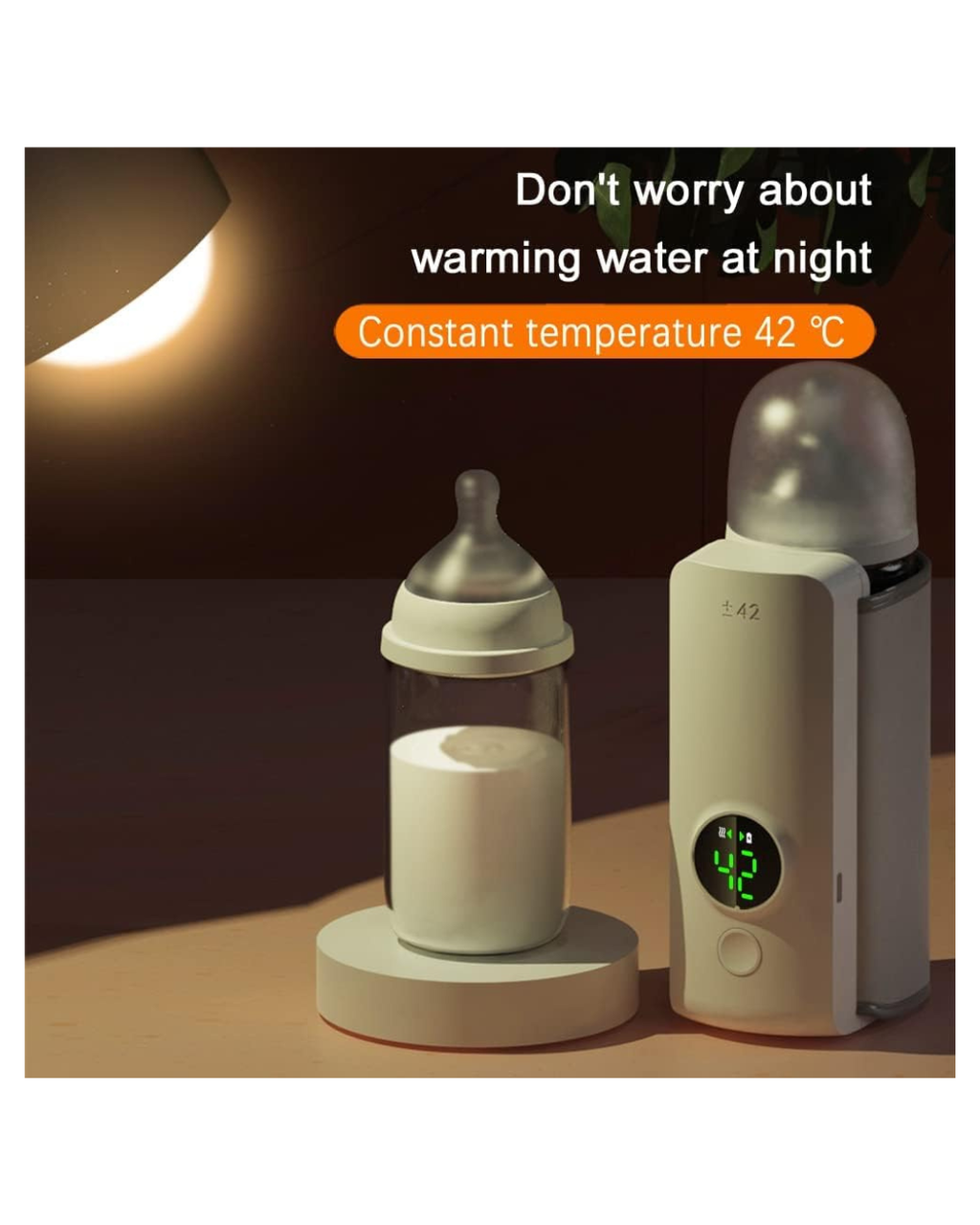 Ngrohës shishesh për foshnje me ekran LCD e përshtatshme në makinë apo udhëtim