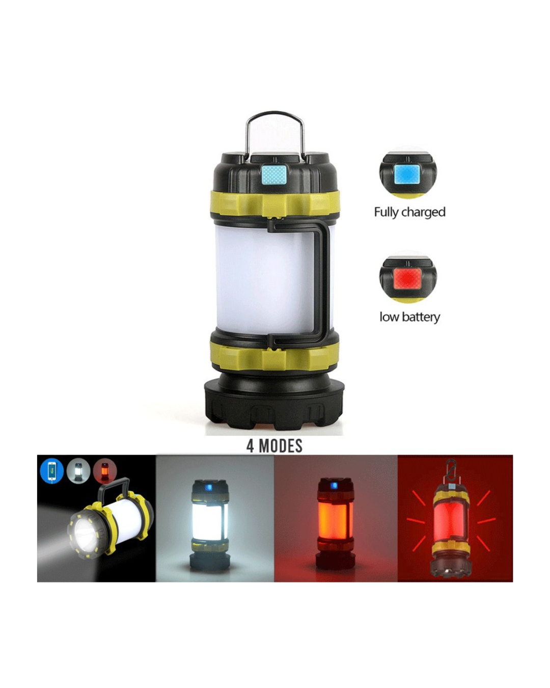 Fener LED i rikarikueshëm, dritë kampingu shumëfunksionale me 6 mënyra
