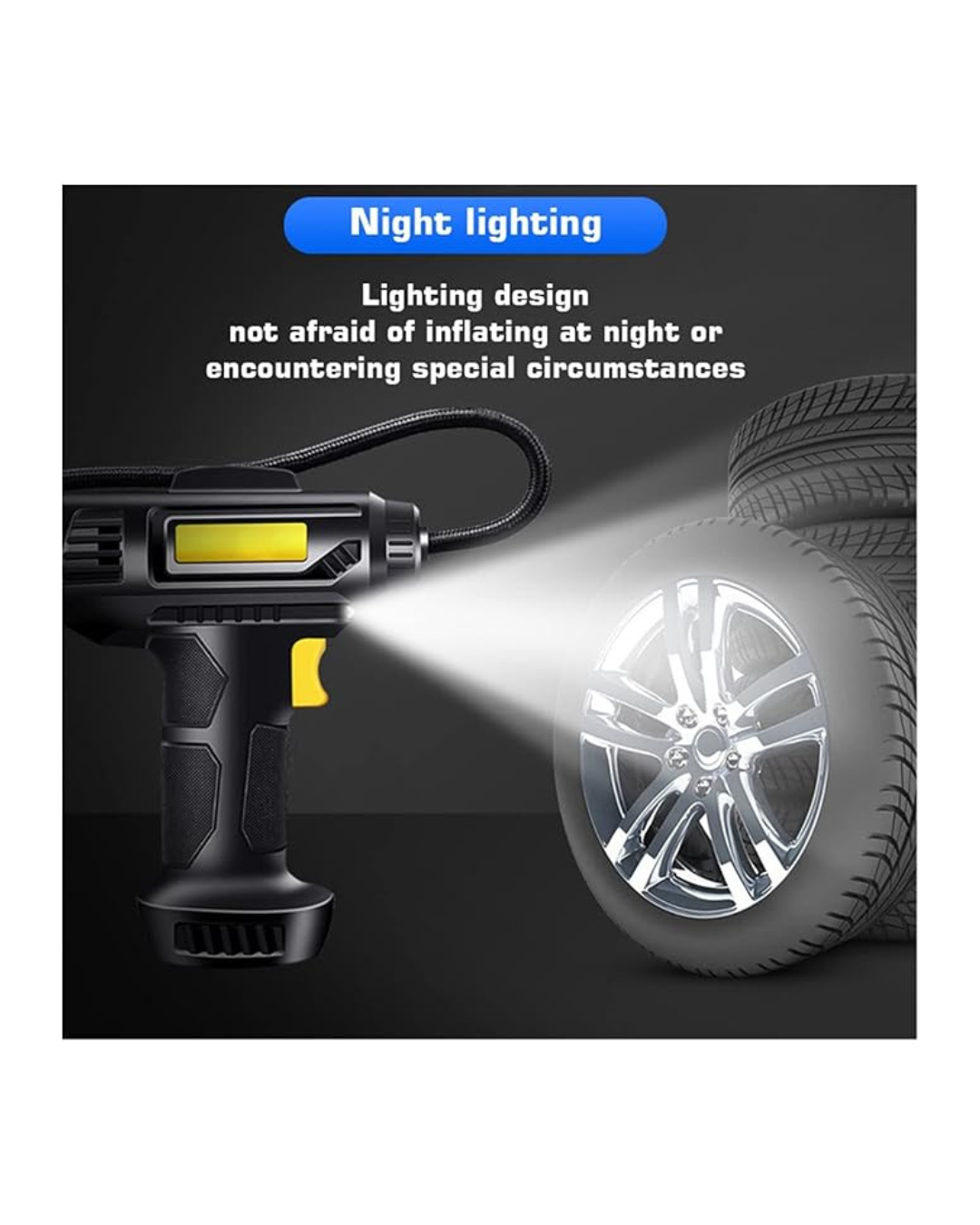 Kompresor Dixhital për Fryrje Gomash Makine 150PSI me Bateri