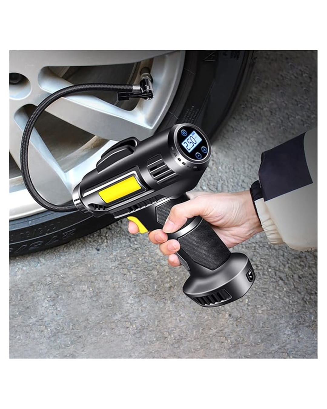 Kompresor Dixhital për Fryrje Gomash Makine 150PSI me Bateri