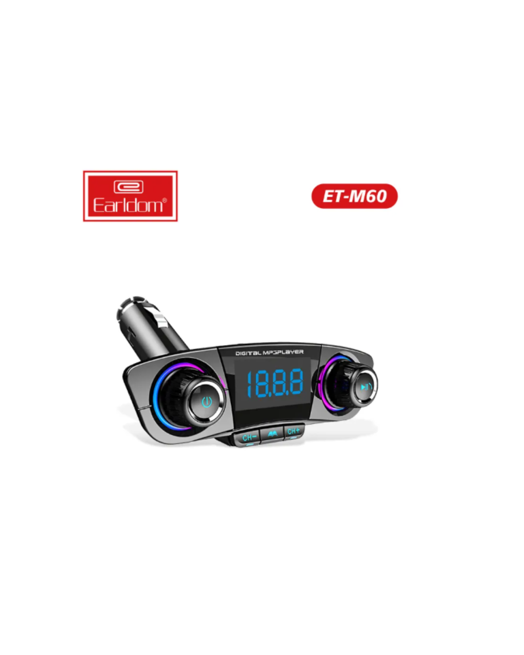 Transmetues FM Bluetooth Earldom për Makinë me Ekran